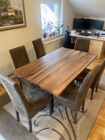 trpezarijski-sto-puno-drvo-pareni-orah 014. Trpezarijski sto - pareni orah - Slika 1